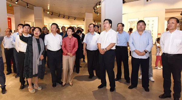 民盟华北五省市区庆祝新中国成立70周年书画联展（河北站）在廊坊市开幕(图7)