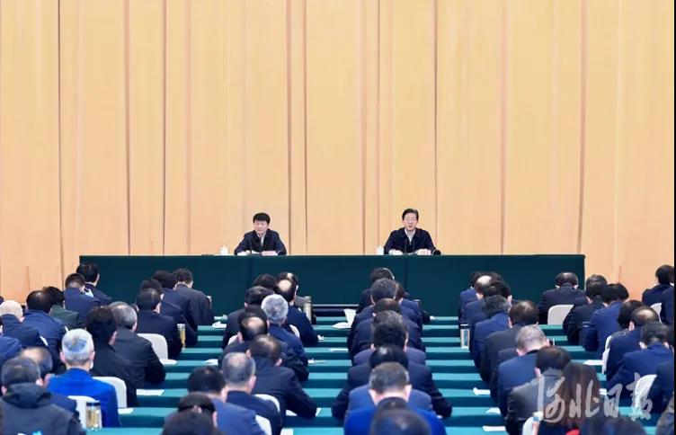 鲁平、张朝军副主委参加学习贯彻党的十九届五中全会精神中央宣讲团宣讲报告会(图1)