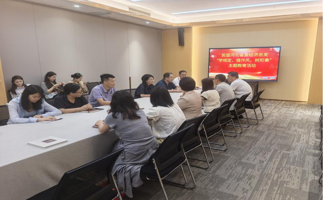 民盟河北省直经济总支召开“学规定、强作风、树形象”主题教育学习会(图1)