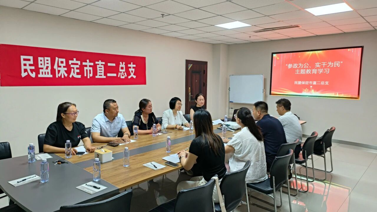 主题教育丨民盟保定市直二总支召开 “参政为公、实干为民”主题教育安排部署会(图1)